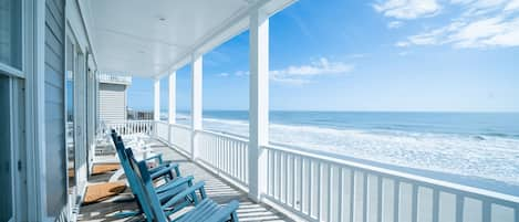 Beautiful porch off the main level living room and dining room.