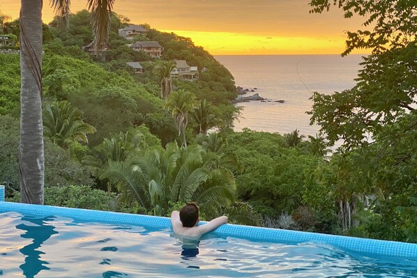 Pool at sunset