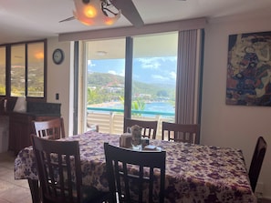 Dining table near the kitchen