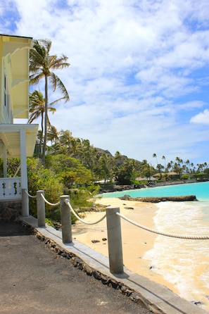 Home is situated right on the beach