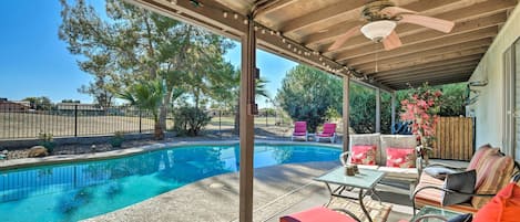 Unwind in this lavish 3-bedroom, 2-bathroom vacation rental home in Mesa.