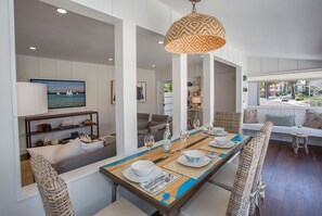 Seating for 4 on the custom table