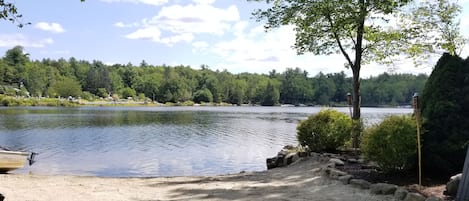 Private beach. Use of rowboat and canoe with rental.