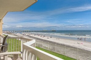 Beautiful Beach and Pier View from outdoor patio