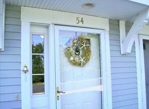 Charming Front Entrance Complete with Lobster Doorknocker