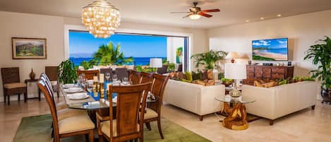 Ocean View Great Room with Indoor Dining for Eight