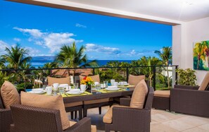 Spacious Private Dining Terrace for Eight Guests