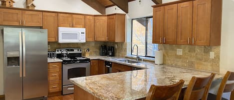 Kitchen with new counters.