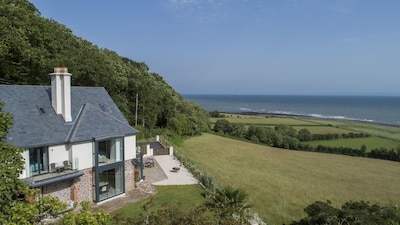 Atemberaubendes Haus an der Küste mit Panoramablick auf das Meer in Porlock Weir - 6 Betten / 6 Bäder