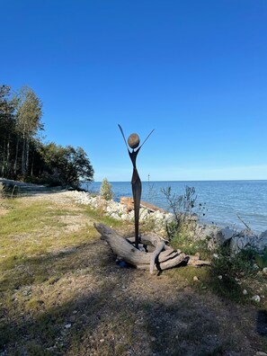 This is how it feels to stand on this beautiful private shore steps from house