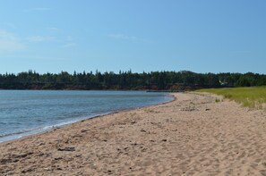 Front beach, a 5 minute walk away.