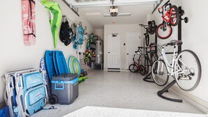 Well equipped garage with free bikes and tons of beach gear. Snorkel gear for kids and adults.
