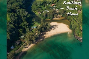 Aerial View of Kalihiwai Beach