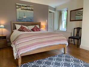 One of the three king sized en-suite bedrooms with views down to the sea 