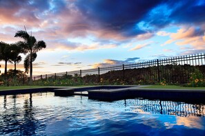 Enjoy stunning sunsets from the back yard