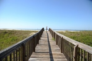 Just steps down the boardwalk & you are on the sand & the Gulf of Mexico!