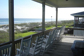 Porch with view of Atlantic Ocean