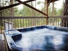 Unwind in the hot tub after a fun day of exploring the Cascades