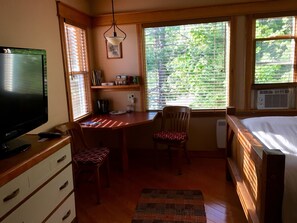 corner table with vineyard view