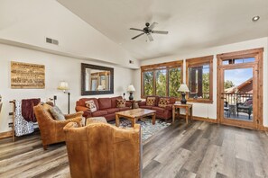 Spacious Living Room with vaulted ceilings