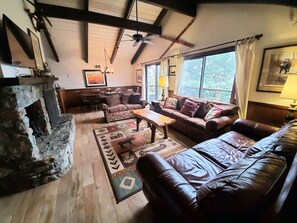 Upstairs Living Room and Dining Area.