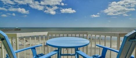 Enjoy beautiful oceanfront views from the front porch