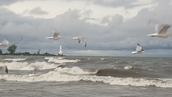 Huron Light is a beautiful site from the shore