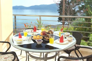 breakfast time on the balcony
