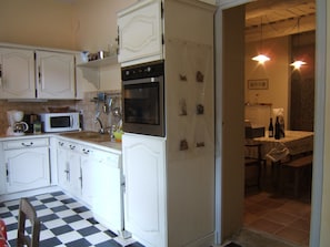 Kitchen view-Provence living room