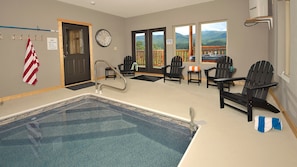Private, indoor pool with a spectacular mountain views!
