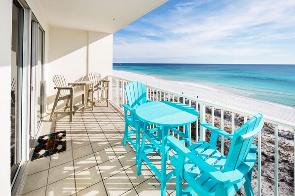 Balcony - 
Gulf Dunes 609 Fort Walton Beach Okaloosa Island Vacation Rentals