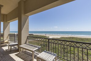 Beautiful beach views from the balcony!