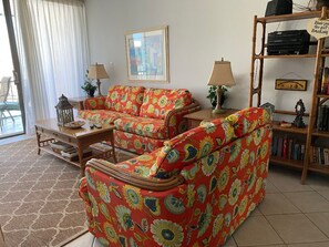 Gather and enjoy good company in the cozy living room