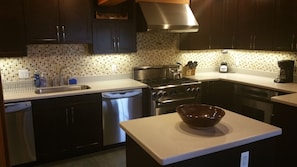 Main Lodge Kitchen - fully equipped--2 dishwashers, 6 burner gas stove, 2 ovens!
