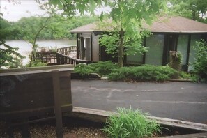 Park on location with two steps to front door/deck