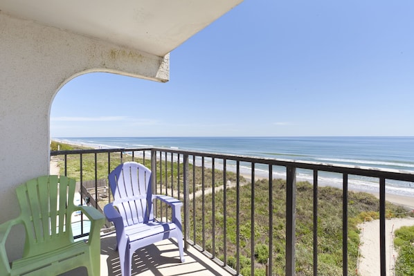 Gorgeous beach front views from balcony.