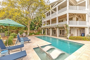 Plenty of seating at the pool