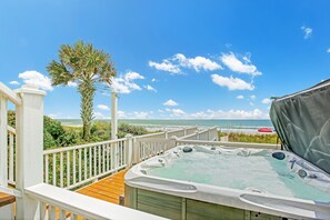 Unwind and relax in your oceanfront hot tub.