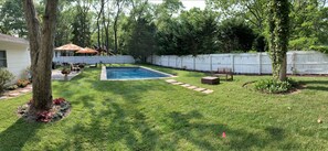 Backyard with Heated Saltwater Pool