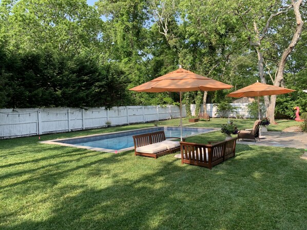 Backyard with Heated Saltwater Pool