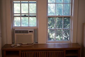 Studio window air conditioner in summer