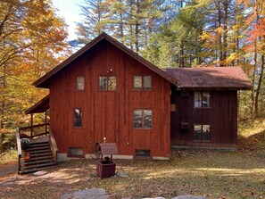 Top of driveway in the fall