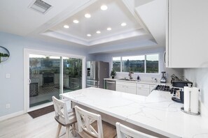 Prepare and enjoy your own meal in this beautiful gourmet kitchen. 