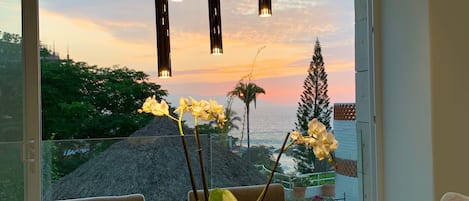 Landscape view from dining room. 