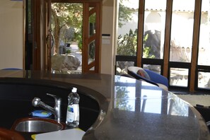 Entry & kitchen/wet-bar area