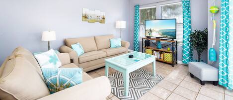 Living Room with walk out patio -
Sandpiper Cove Resort 9106 Holiday Isle Destin Florida Vacation Rentals