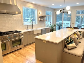 Kitchen with banquette seating