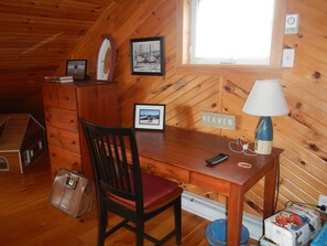 Loft, desk, inside play area for kids (dollhouse, toys, books,games)