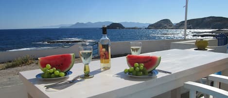  Our veranda in front of the  sea