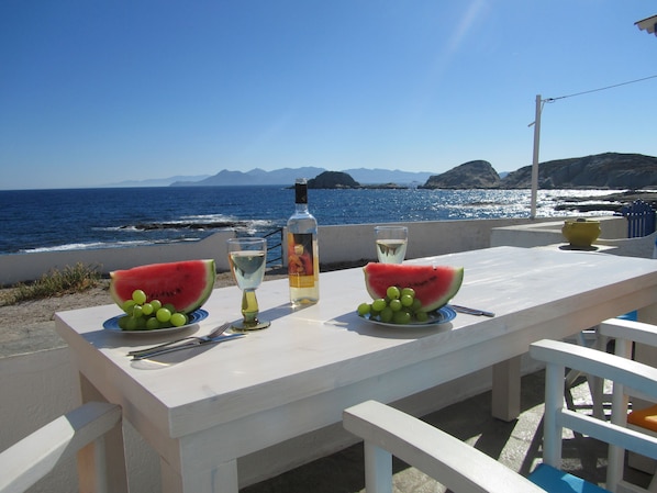  Our veranda in front of the  sea